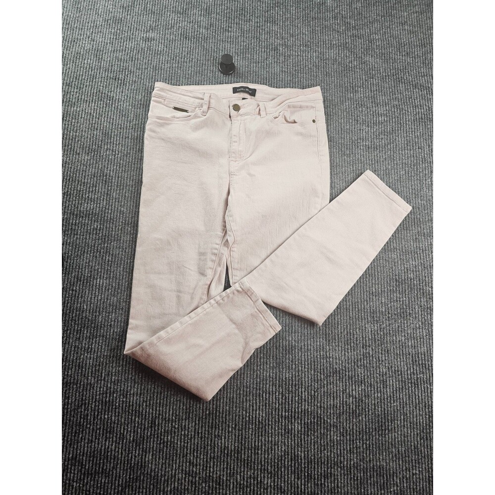 Ivanka Trump Skinny Ankle Jeans Women's Size 12 Pink Mid Rise Sculpting